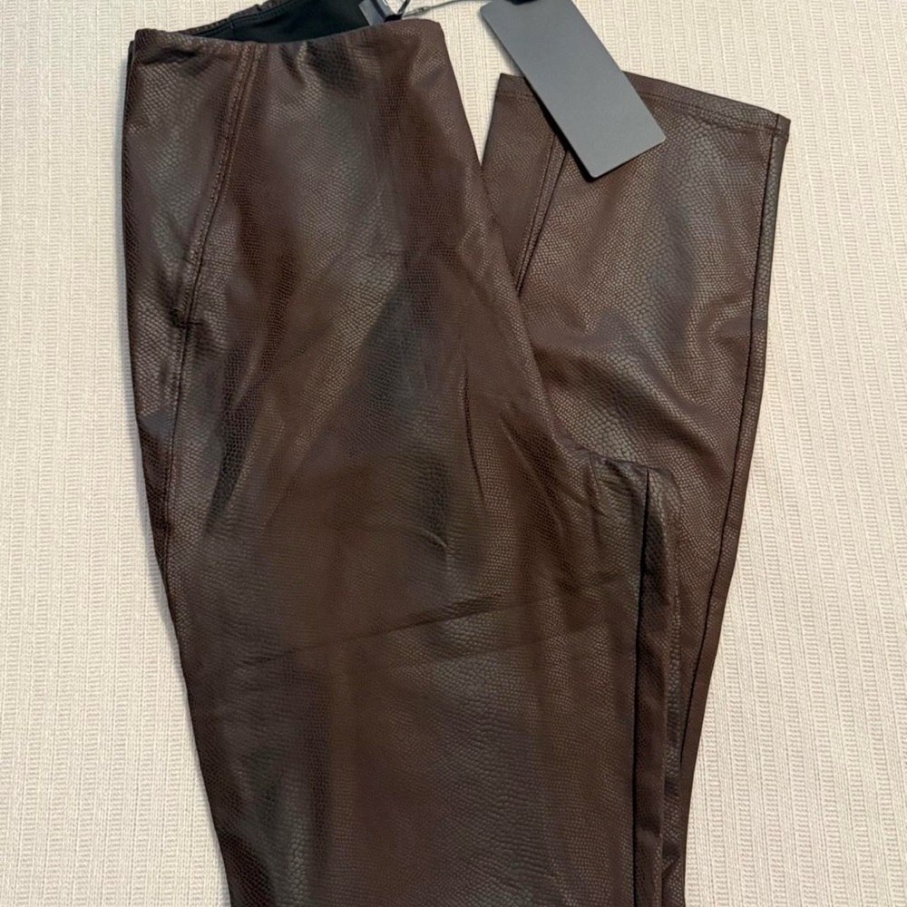 Lysse Vegan Leather Pants in Rich Brown